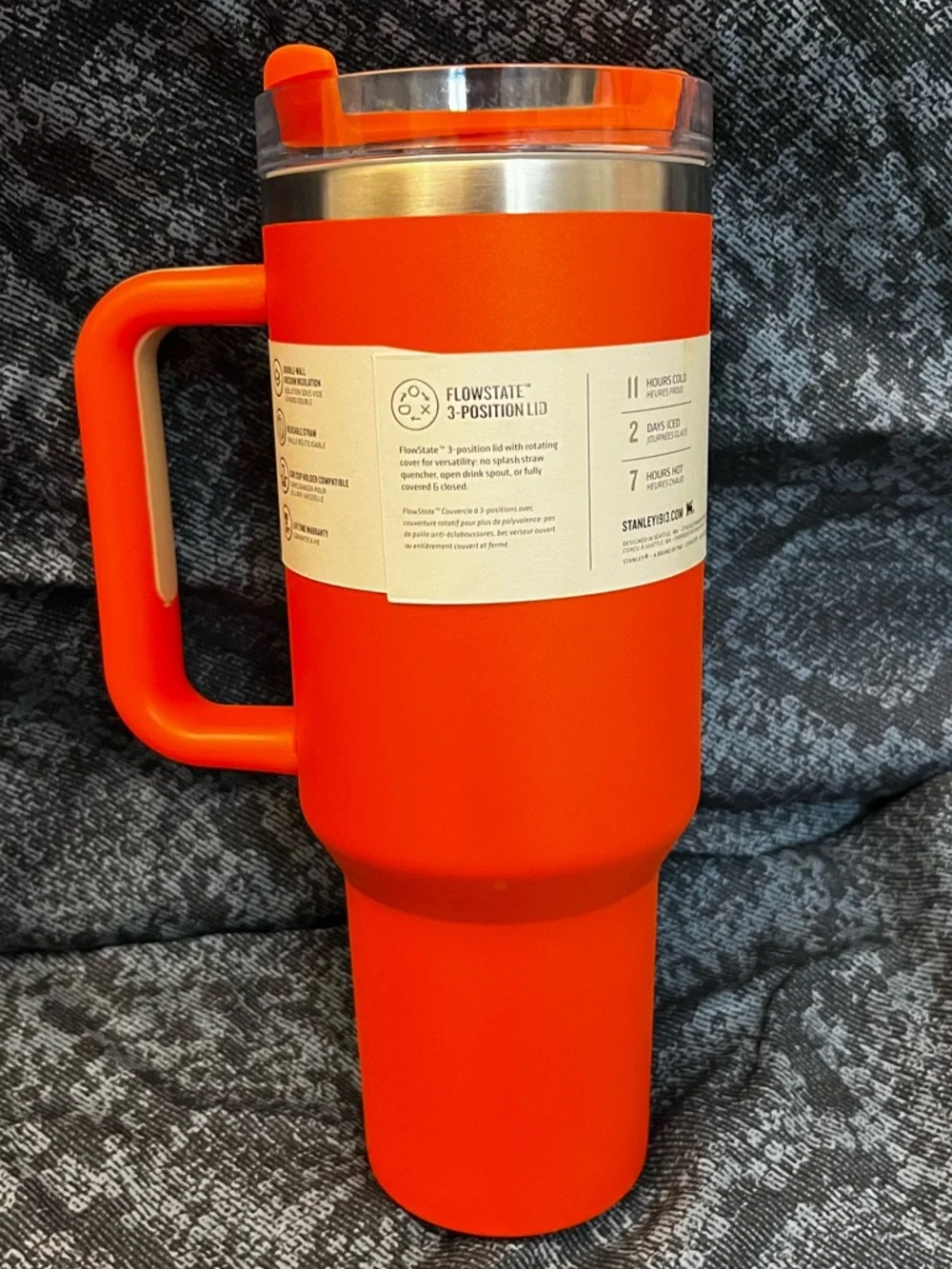Stanley Quencher Flowstate H2.0 Tumbler Orange 40 Ounces - Picture 5 of 10